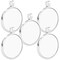 Unisub Sublimation Necklace Blank Bezel Pendant for Personalized Necklace 1.11" - Round with Insert for Dye Sublimation Imprinting